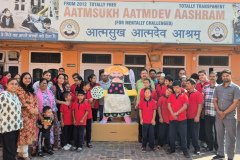 on 19-10-2026, Intellectual Disabled Children  celebrated the festival of Dussehra at Atmasukh Ashram